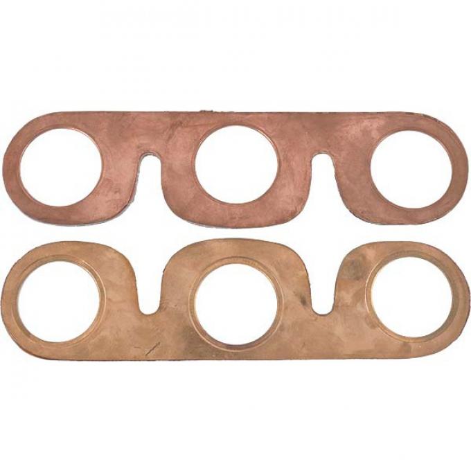 Model A Ford Intake & Exhaust Manifold Gaskets - Copper Clad Asbestos-Like Original Type - 2 Pieces - Late 1931