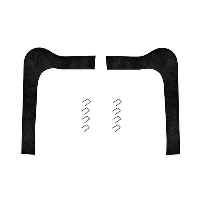 Radiator Support To Fender Seals - 6 Cylinder - Falcon & Comet Except 2-Door Hardtop & Convertible