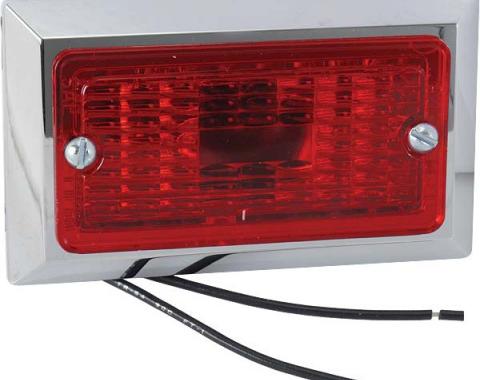 Model A Ford Accessory Light - Bumper Mount - Red Lens - 6 Or 12 Volt