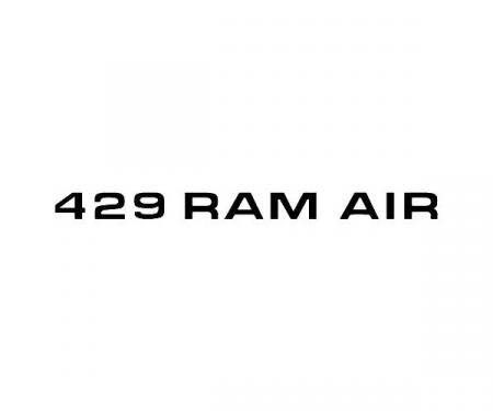 Ford Mustang 429 Ram Air Hood Decal - Black