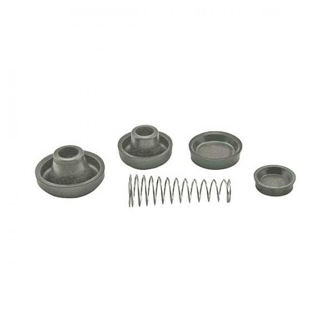 Front Wheel Cylinder Repair Kit - Spring, Boots & Cups - 1-3/8 X 1 - Ford Passenger Front Only