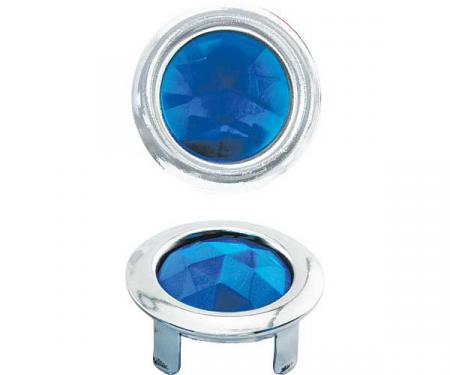 Blue Dot Lens - Glass With Chrome Bezel