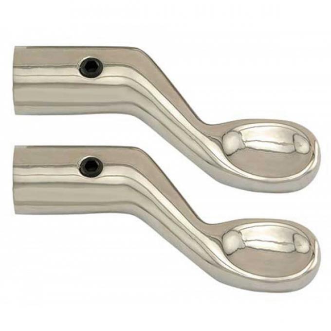 Model T Spark & Throttle Rod Lever Extensions, Nickel Plated, Accessory Style, 1915-1927