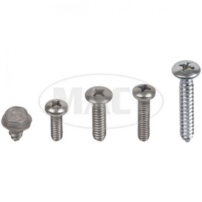 Exterior Screw Kit (17 Pieces), Galaxie, 1967