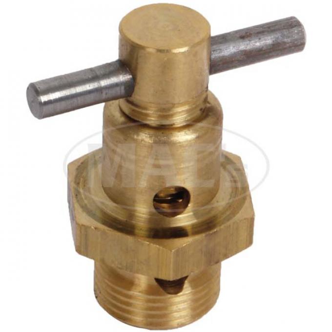 Model T Ford Carburetor Drain Valve & Plug Set - Brass - For Holley Vaporizer