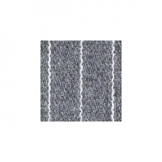 Upholstery Fabric - Gray With White Stripe Wool - 60" Wide -Material Available By The Yard