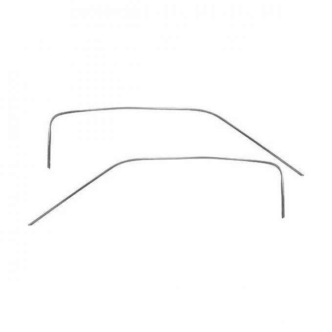 Ford Mustang Roof Drip Rail Mouldings - Bright Metal - Fastback