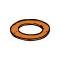 Master Cylinder Outlet Fitting O Ring - Copper - Ford Only