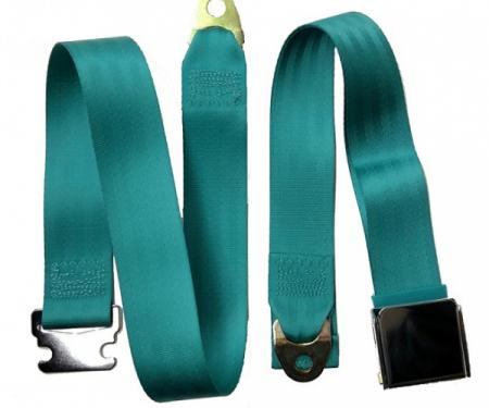 Seatbelt Solutions Universal Lap Belt, 74" with Chrome Lift Latch 1800744009 | Turquoise