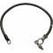 Ford Thunderbird Battery To Starter Relay Cable, Black With Brass Plated Ends, 1956-57