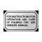 Ford Thunderbird Glove Box Decal, Folding Top, 1955-57