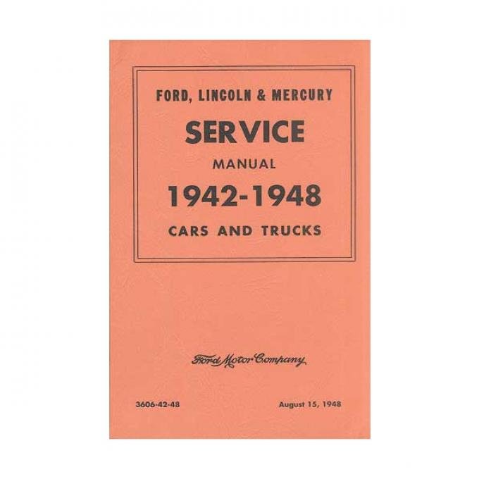 Service Manual - Ford, Lincoln & Mercury - Soft Bound Book - 224 Pages - Passenger & Pickup