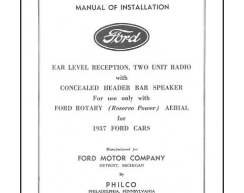 Radio Installation Handbook - 8 Pages - Ford