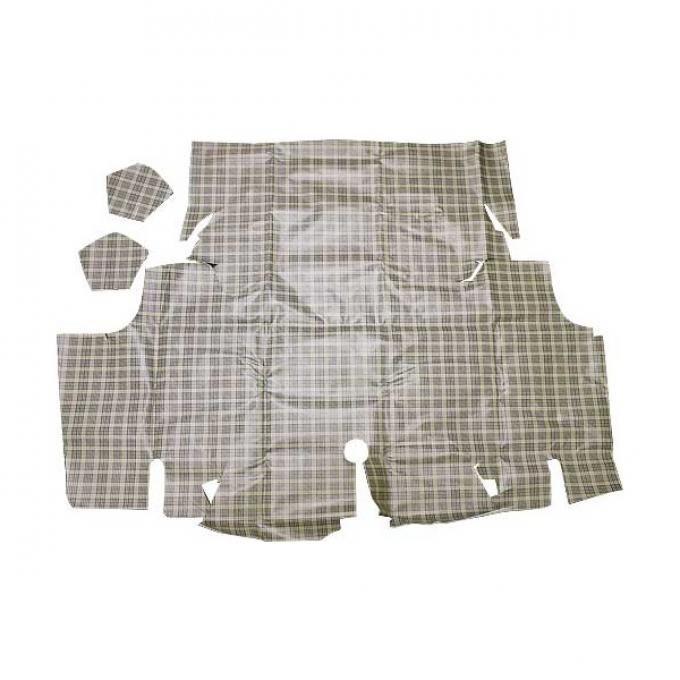 Ford Mustang Trunk Mat - Vinyl & Fleece - Plaid #08 - Fastback