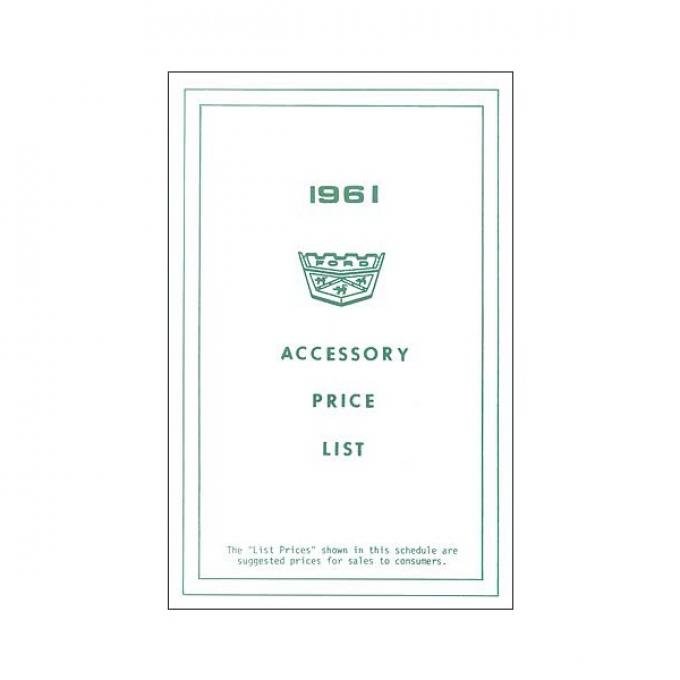 Window Decal - New Car Accessory Price List