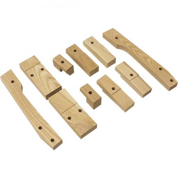 Model A Ford Body Mounting Block Set - 10 Pieces - Passenger Except Tudor Sedan