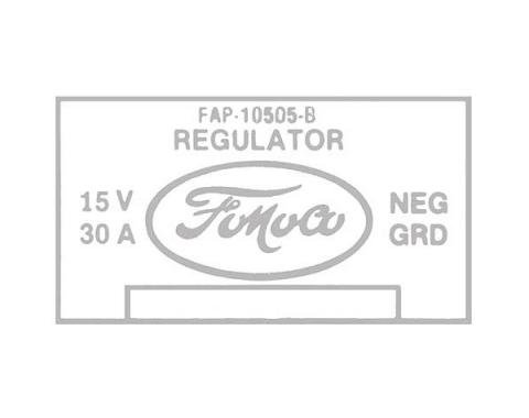 Voltage Regulator Decal - Mercury