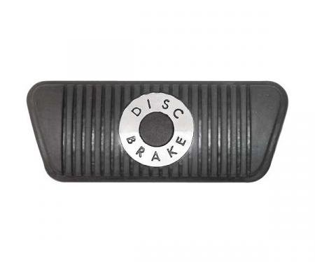 Ford Mustang Brake Pedal Pad - Disc Brakes In Black Lettering - V-8 With Automatic Transmission