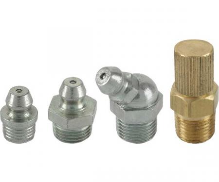 Model A Ford Lubricator Fitting Set - 40 Pieces - Original & Modern Style Grease Fittings