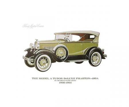 Model A Print - 30-31 Ford Deluxe Tudor Phaeton (180A) - 11X 14 - Unframed