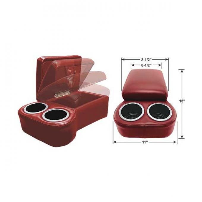 BC Seat Cruiser Console - 18 " x 11" x 7" - Red