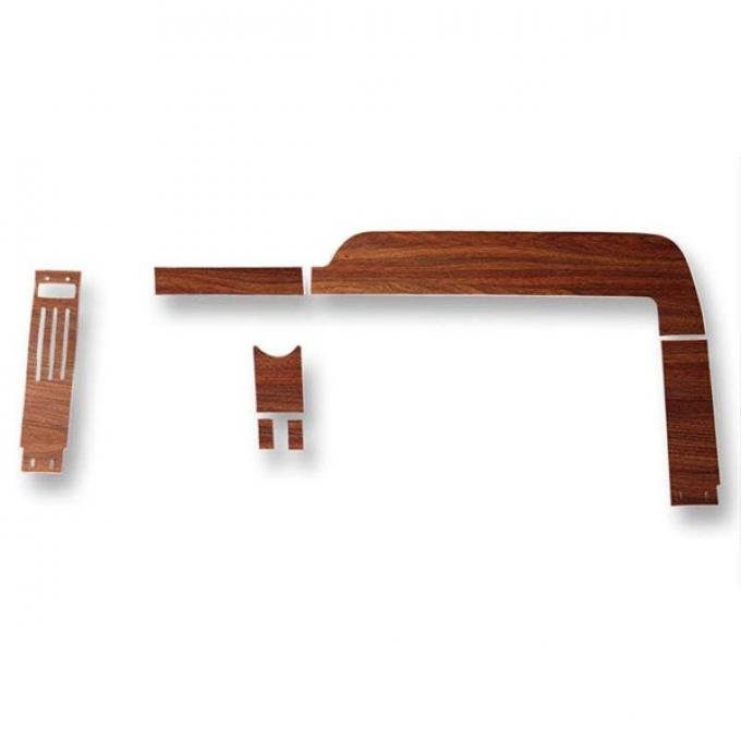 Ford Mustang Vinyl Wood Grain Dash Applique Set - 7 Pieces - Instrument Cluster