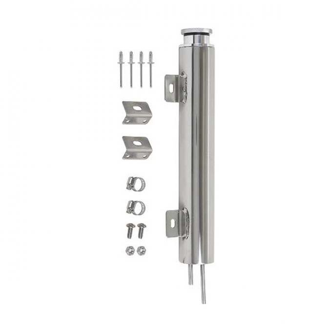 Radiator Overflow Tank - 1-1/4 Pint Capacity - Polished Stainless Steel - 13 - Ford & Mercury