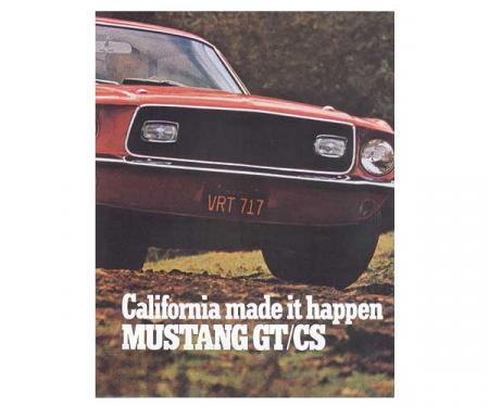 Mustang Color Sales Brochure - 1968 Mustang GT/CS