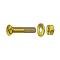 Model T Ford Steering Column To Firewall Mounting Screw Set- Brass - 5/16 x 1-1/4-18