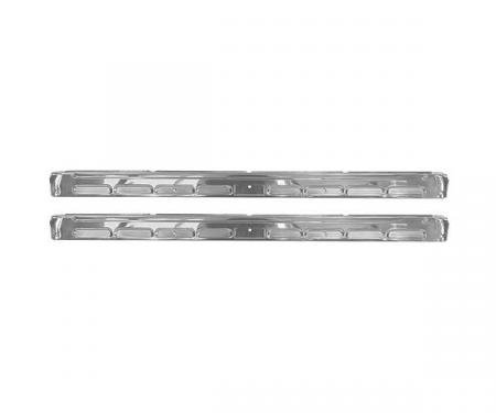 Ford Mustang Door Scuff Plates - Polished Stainless Steel -Coupe Or Fastback