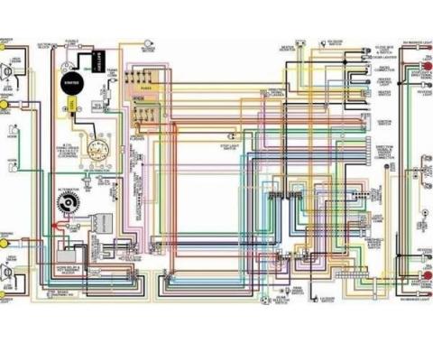 Ford Falcon Color Laminated Wiring Diagram, 1960-1969