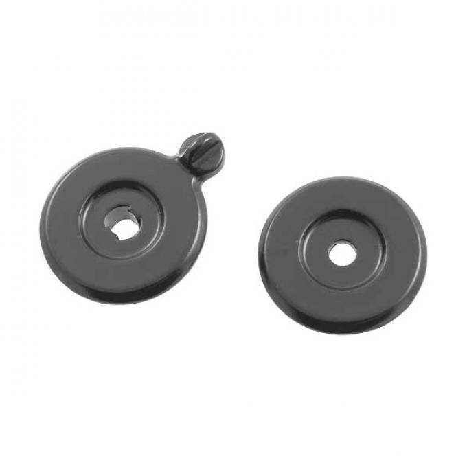 Ford Pickup Truck Radio Knob Bezels - Die Cast Chrome With Black Painted Accents