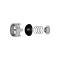 Model A Ford Horn Button Repair Kit - Black Button - 4 Pieces