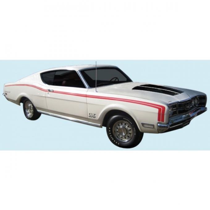 Mercury Cyclone Spoiler Stripe Kit, Montego, 1969
