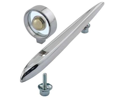 Fender Top Ornament - Chrome With Gold Ball In Clear Plastic