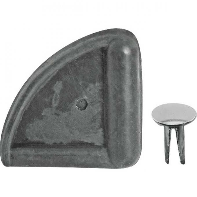 Model A Ford Hood Corners - Molded Rubber - Includes Rivets