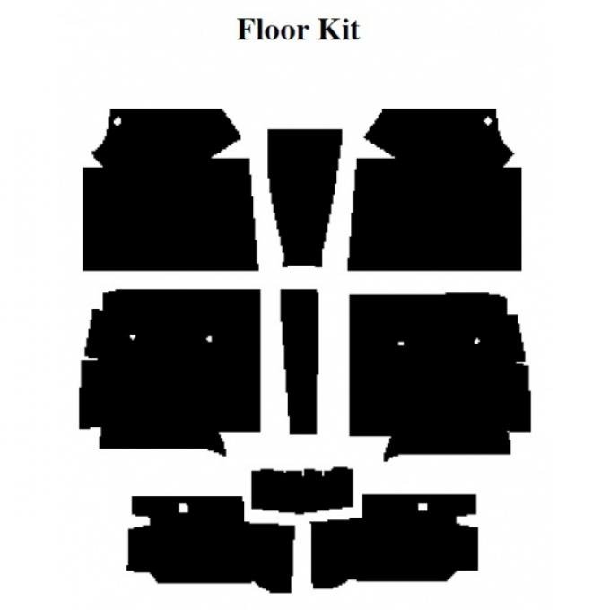 Insulation Kit, Floor Kit, For Convertible, 1958-60