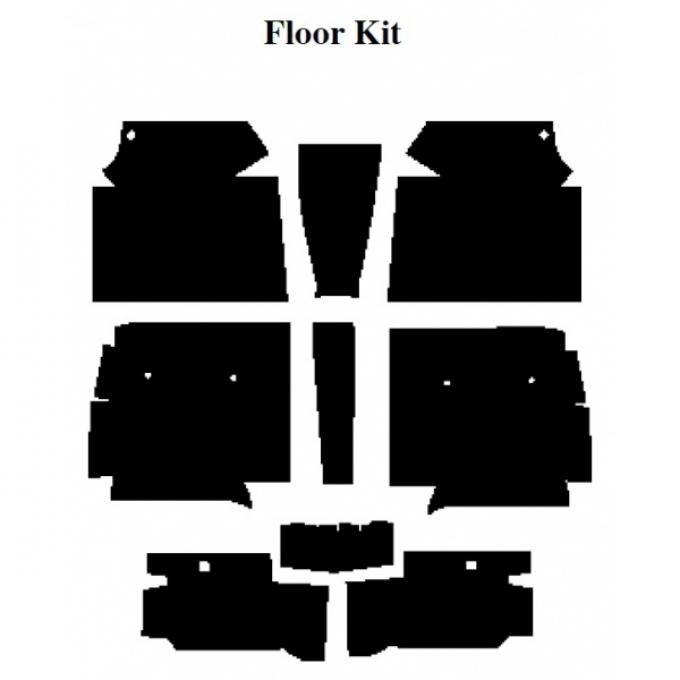 Insulation Kit, Floor Kit, For Convertible, 1958-60