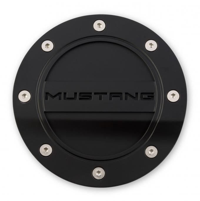 Drake Muscle 2015-2019 Ford Mustang Mustang Comp Series Fuel Door, Black FR3Z-6640526-MA