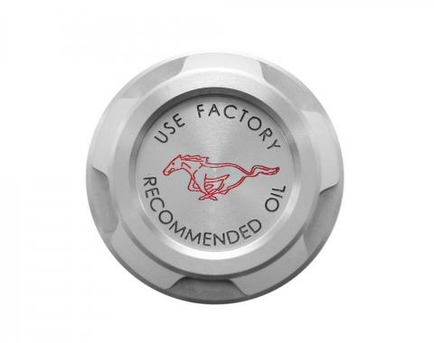 Drake Muscle 2015-2019 Ford Mustang Billet Oil Cap Cover with Pony Logo FR3Z-6766-BL