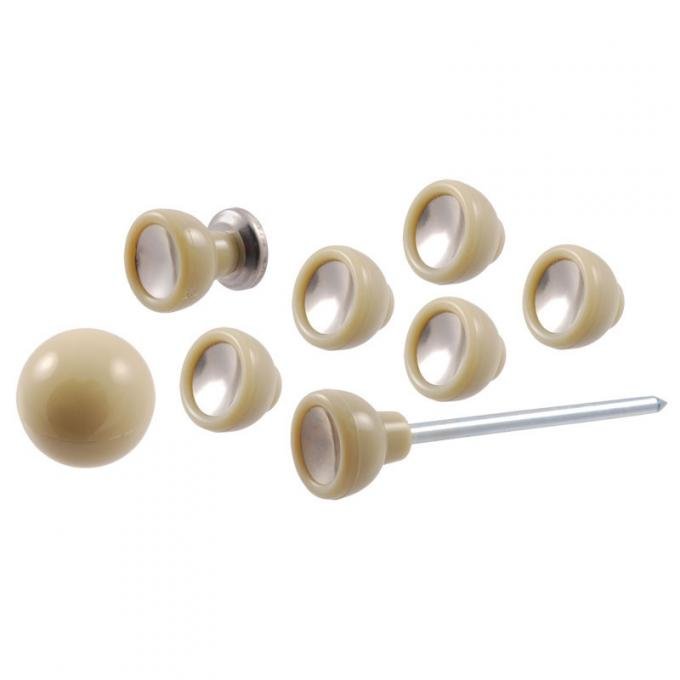 Dennis Carpenter Dash Knob Set - All except Convertible & Crestline - 1950 Ford Car   0A-9270-BS