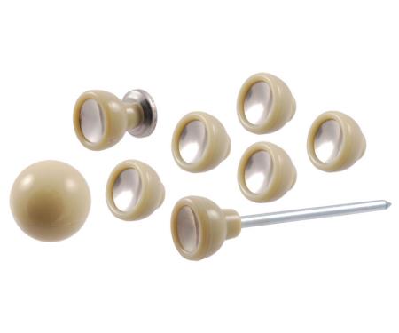 Dennis Carpenter Dash Knob Set - All except Convertible & Crestline - 1950 Ford Car   0A-9270-BS