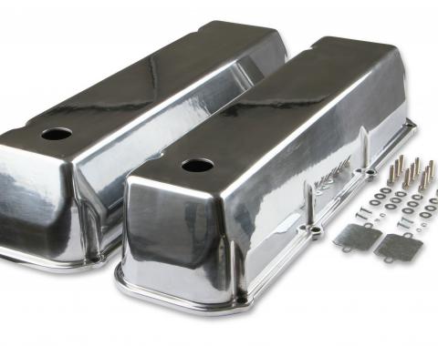 Mr. Gasket Cast Aluminum Tall Valve Covers, Polished 6873G