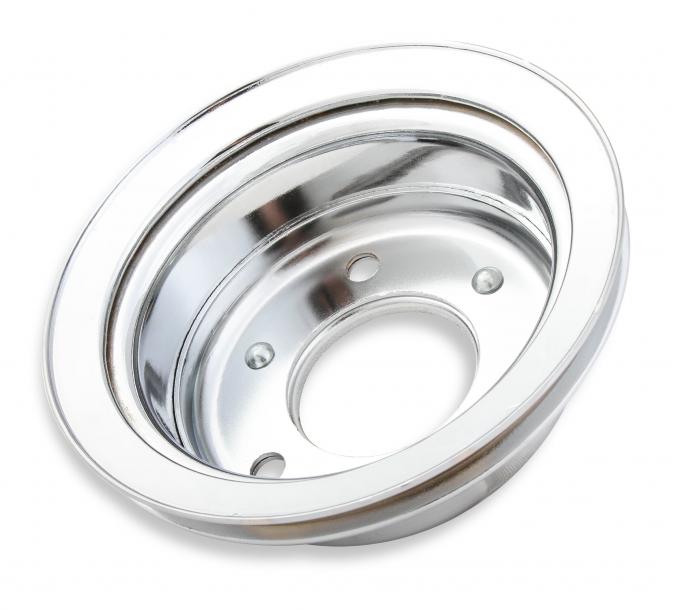 Mr. Gasket Chrome Crankshaft Pulley, Single Groove 8827