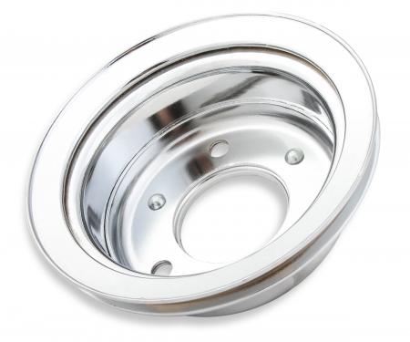 Mr. Gasket Chrome Crankshaft Pulley, Single Groove 8827