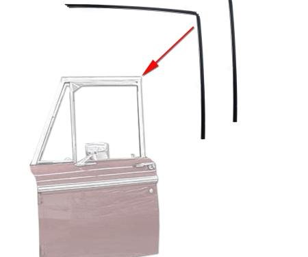Precision 1966-1977 Ford Bronco Glass Run Channel, Left and Right Hand, 2 Piece Kit GRP 2113 66