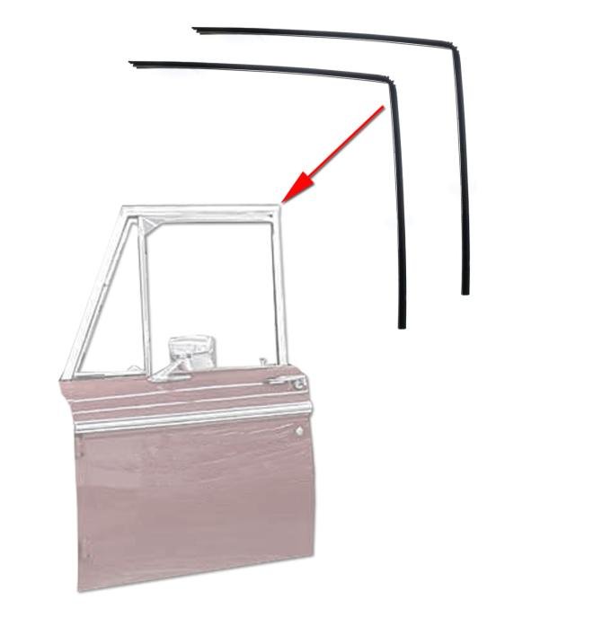 Precision 1966-1977 Ford Bronco Glass Run Channel, Left and Right Hand, 2 Piece Kit GRP 2113 66