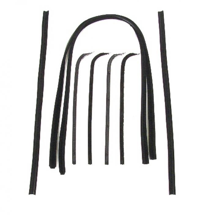 Precision Beltline Molding and Glass Run Channel Kit, Left and Right Hand, 8 Piece Kit, Chrome Bead WFK 2111 67 CA