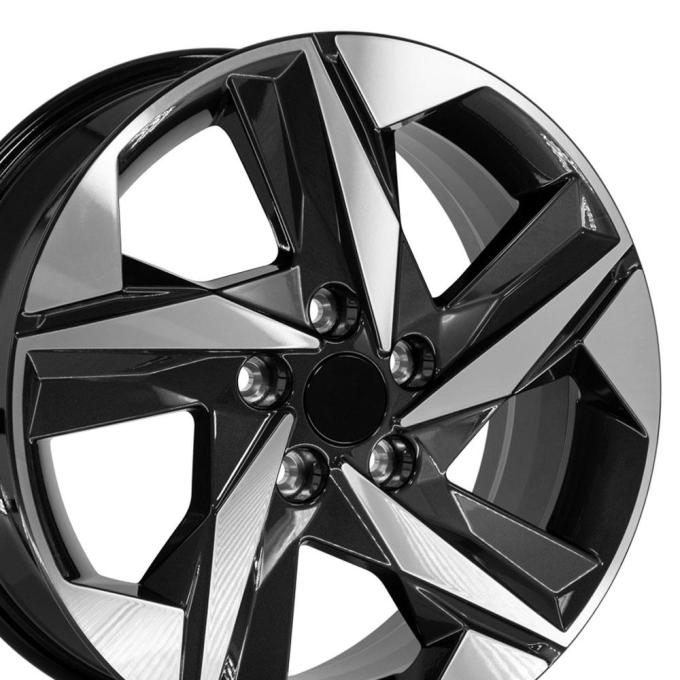 OE Replica Wheels HY12 - 17" Replica HY12 fits Hyundai 17 in. x 7 in. Gloss Black HY12-17070-5450-45MB
