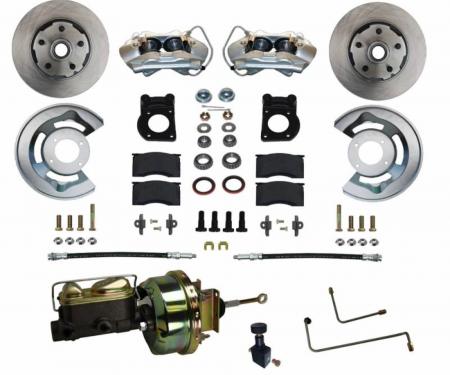 Leed Brakes 1964-1966 Ford Mustang Power Front Kit with Plain Rotors and Zinc Plated Calipers FC0001-H405A